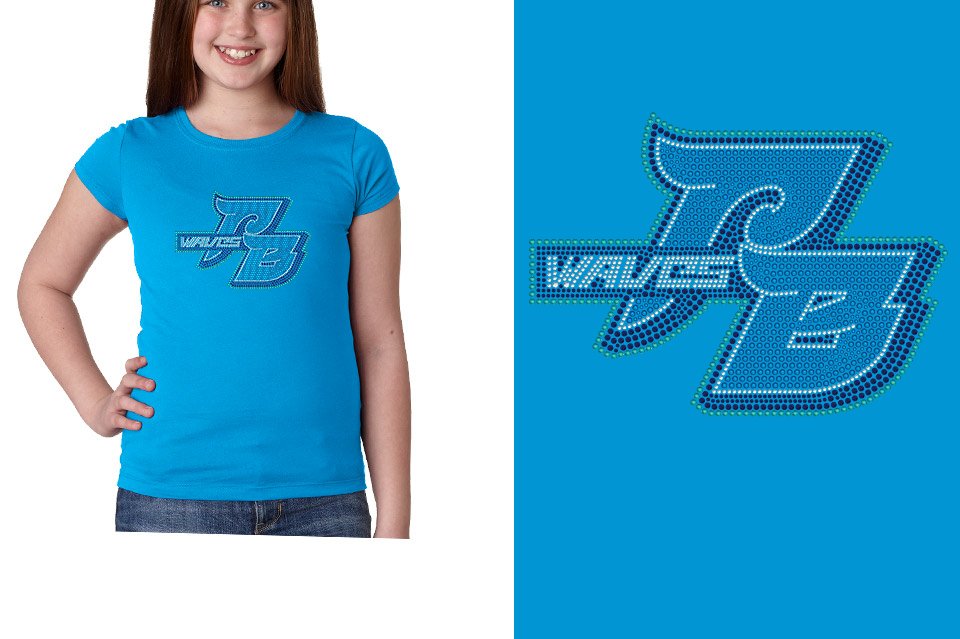 Rhinestones PB Pacific Beach Girls' Princess T-Shirt