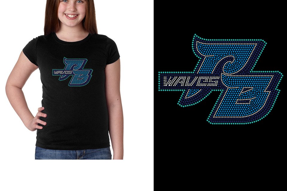 Rhinestones PB Pacific Beach Girls' Princess T-Shirt
