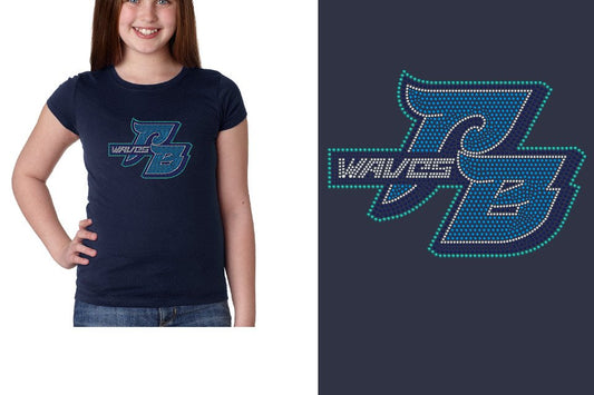 Rhinestones PB Pacific Beach Girls' Princess T-Shirt