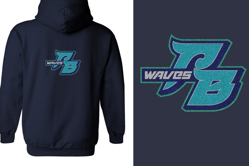 Glitter PB Pacific Beach Unisex Zip Hoodie