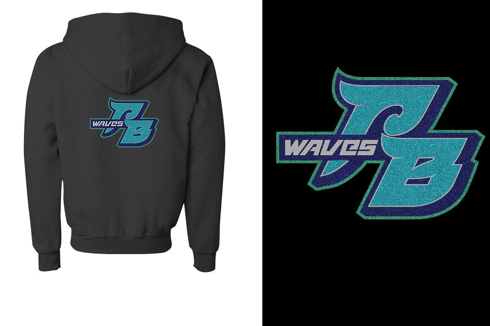 Glitter PB Pacific Beach Youth Unisex Zip Hoodie