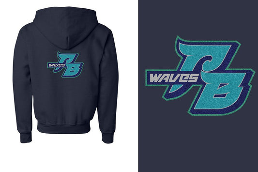 Glitter PB Pacific Beach Youth Unisex Zip Hoodie