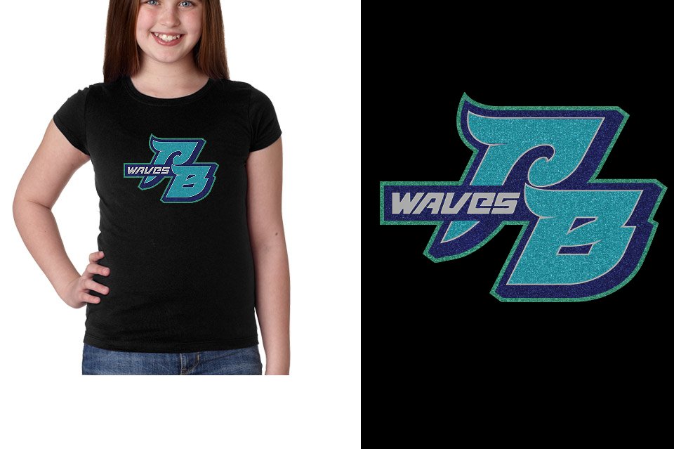 Glitter PB Pacific Beach Girls' Princess T-Shirt
