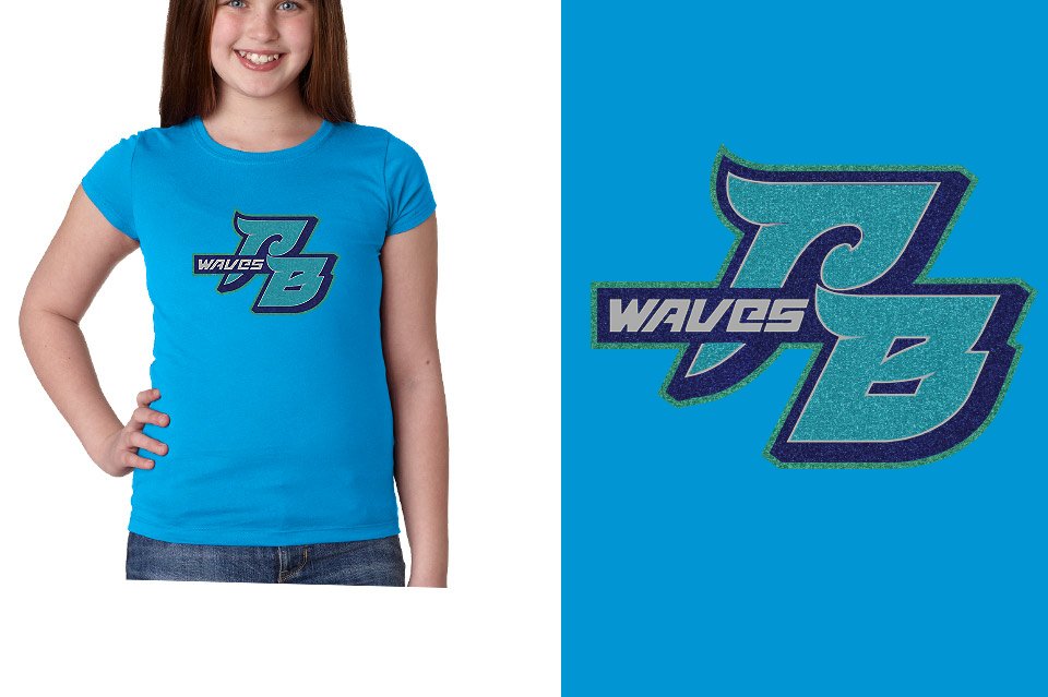 Glitter PB Pacific Beach Girls' Princess T-Shirt
